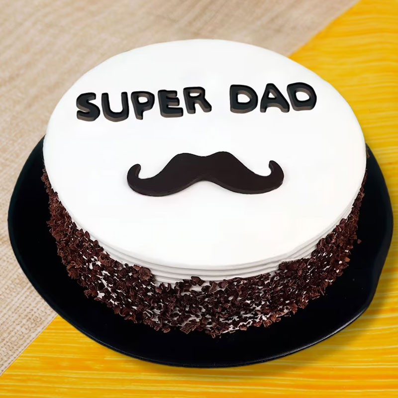 Super Dad Mustache Cake