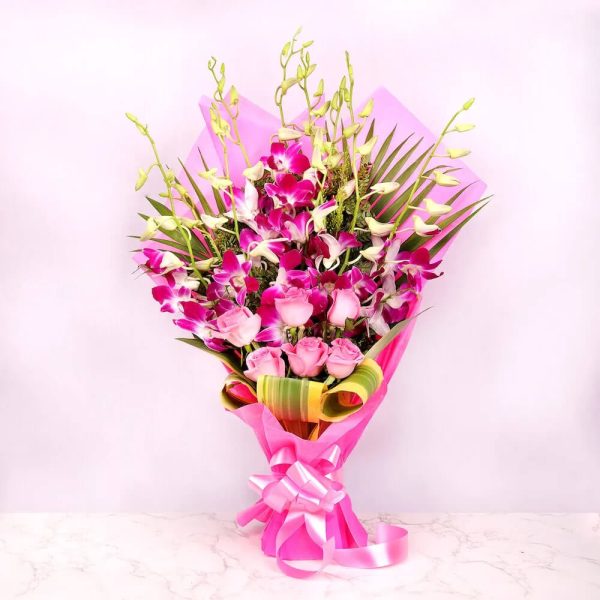 Exquisite Orchids with Roses