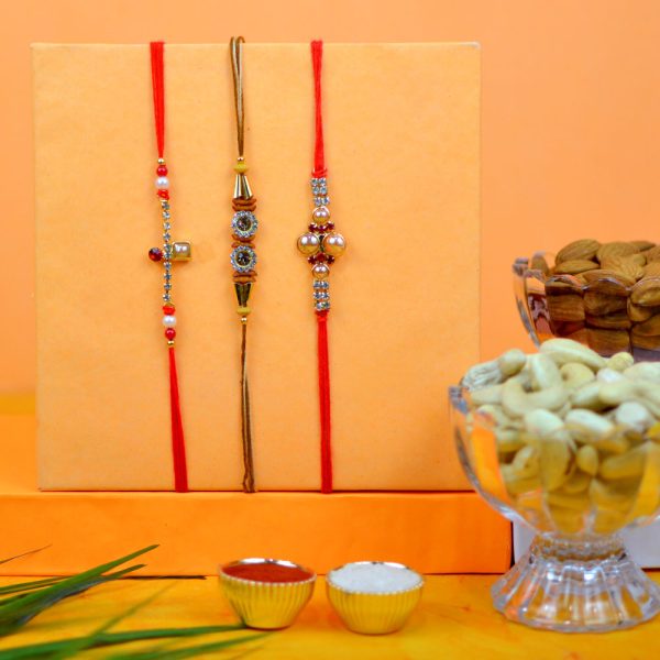 Designer Beads Rakhi Set of 3