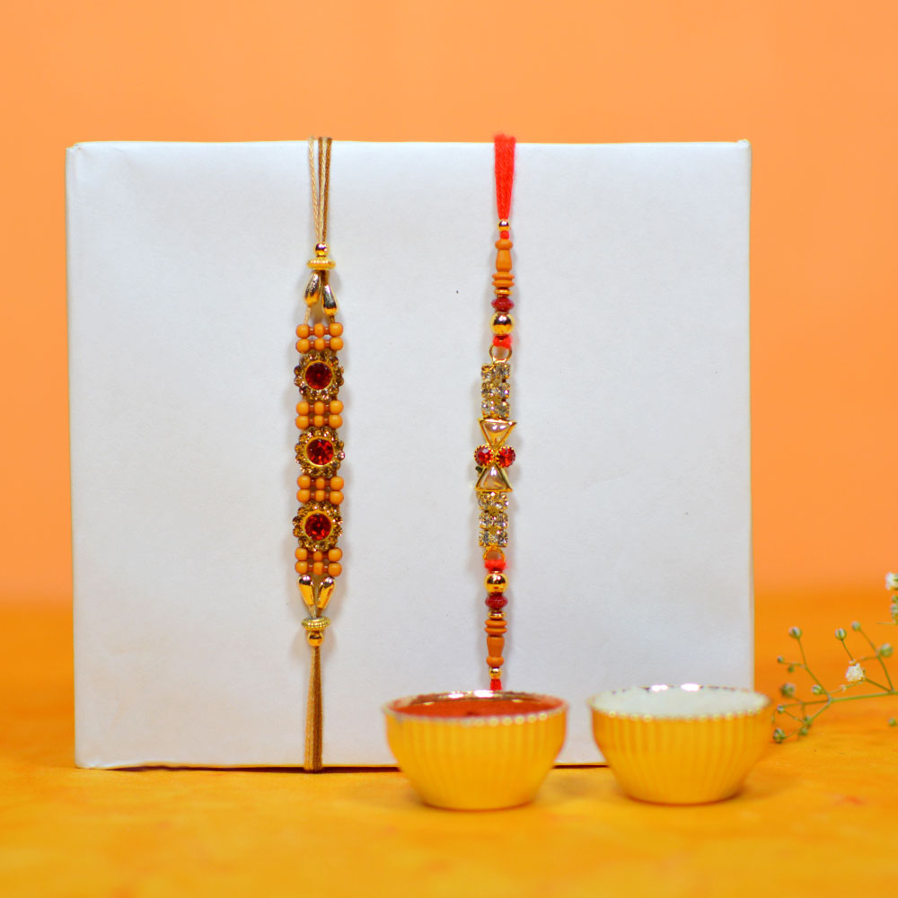 Two Beads Rakhi Set