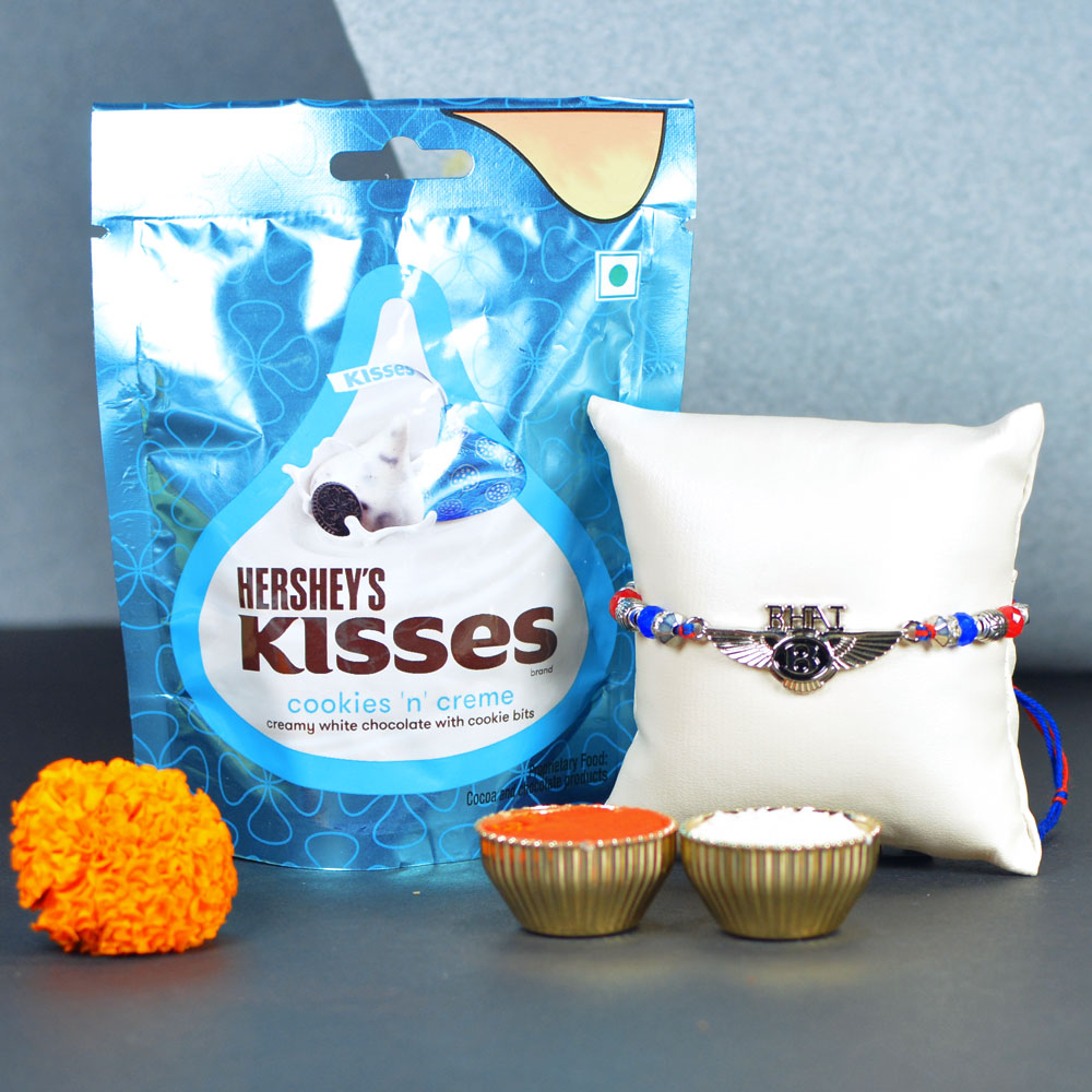 Bhai Silver Rakhi with Hershey’s Kisses